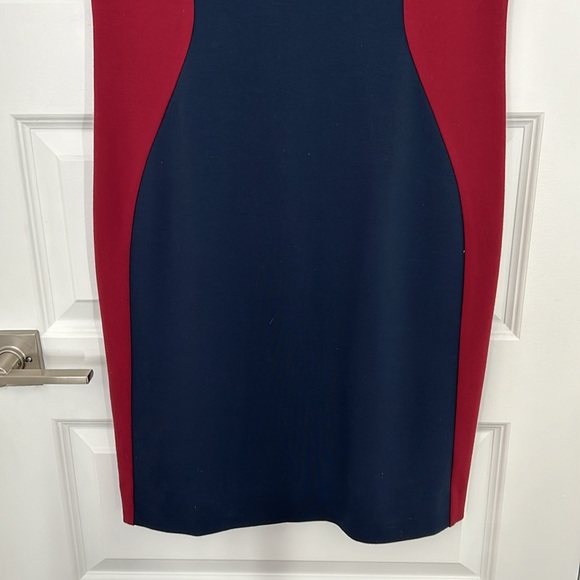 DVF - DIANE VON FURSTENBERG - Sheath dress blue and red soft size 12 - Picture 7 of 11